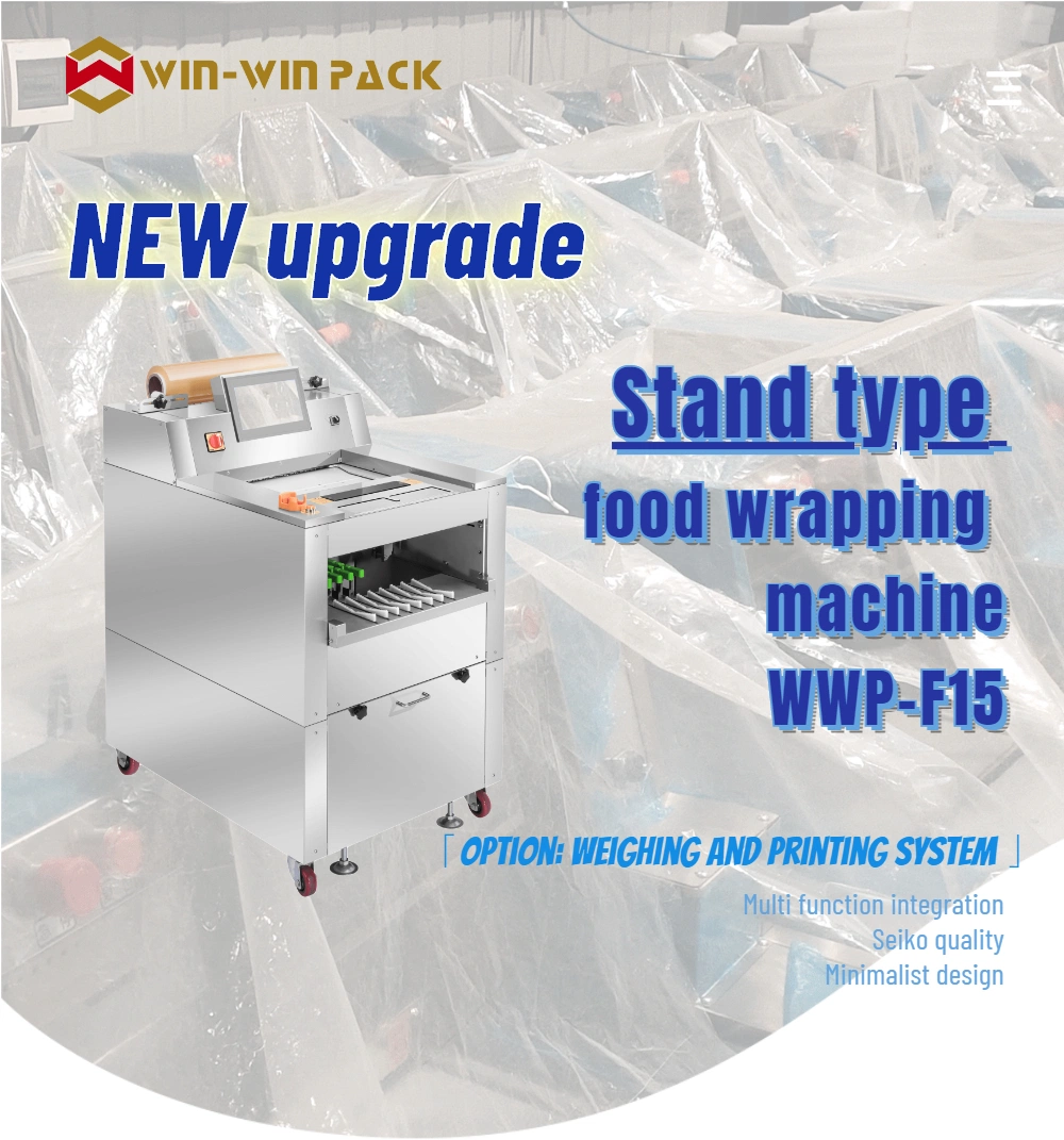 Superior Quality Wrapping Machine Automatic Packing Food Package for Apples, Vegetables Commercial Food Wrapping Machine